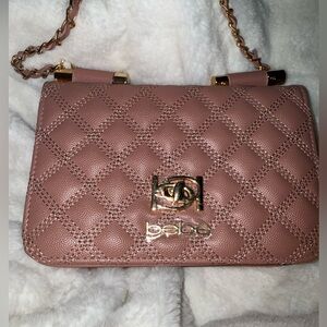 Bebe Blush Quilted Crossbody Bag